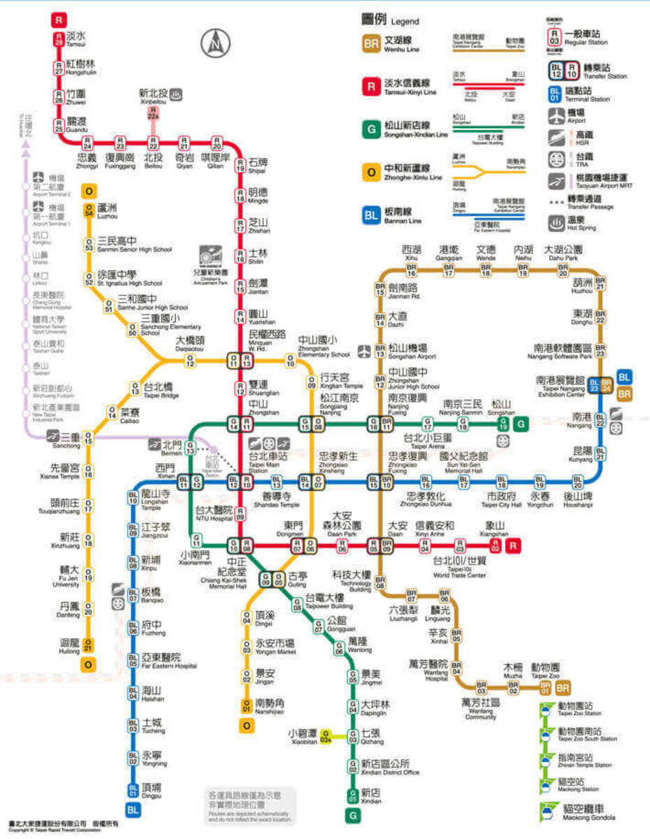 Taipei MRT map