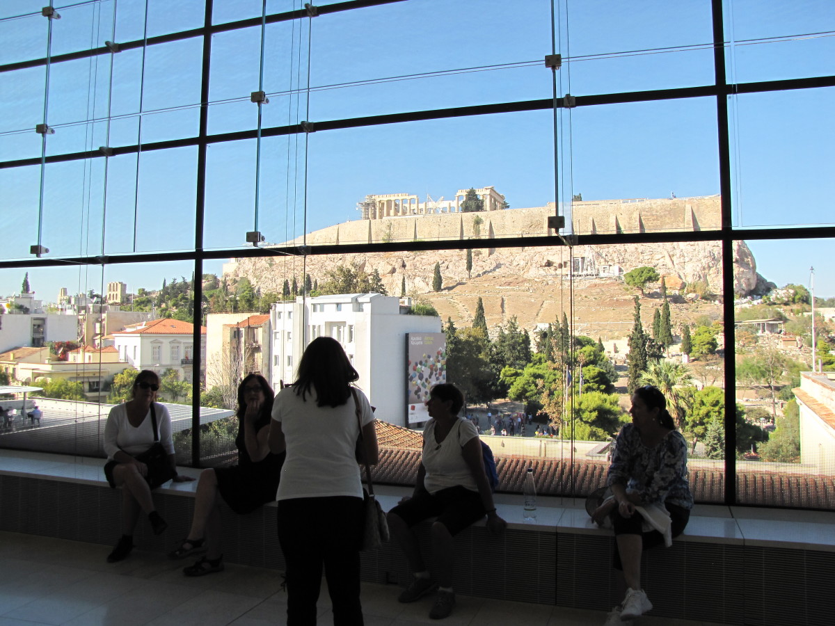 View of the Acropolis from the museum.