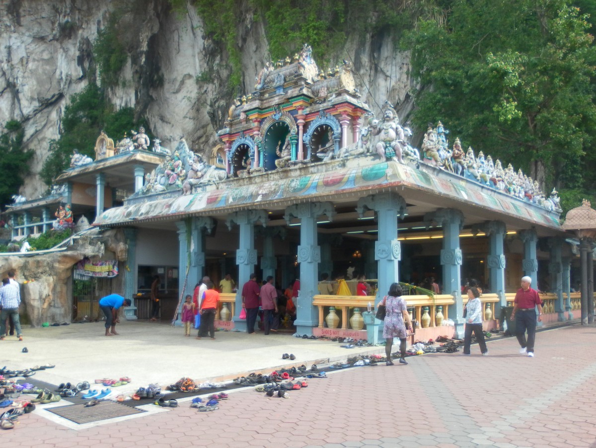 Hindu temple near the entrance.
