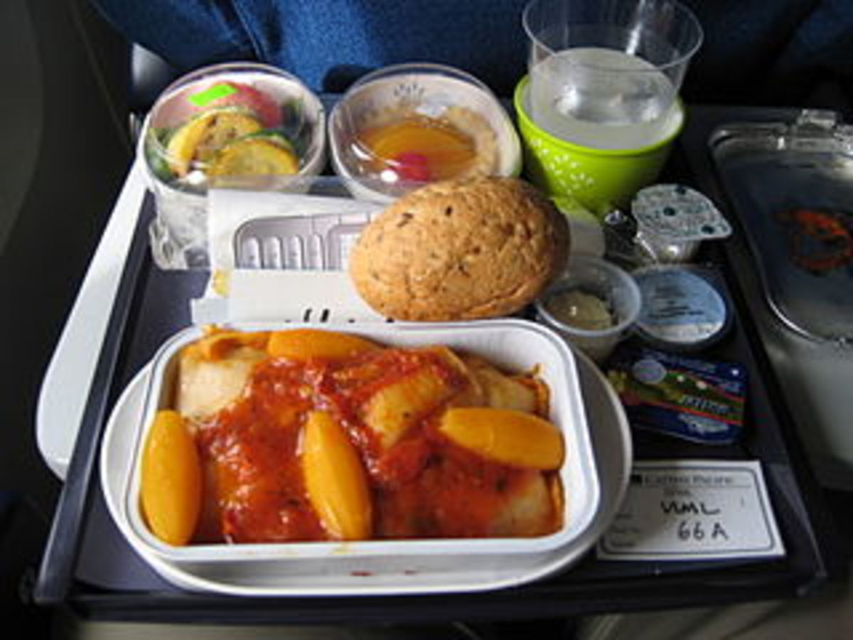 Vegetarian meal is a healthy option for long flight