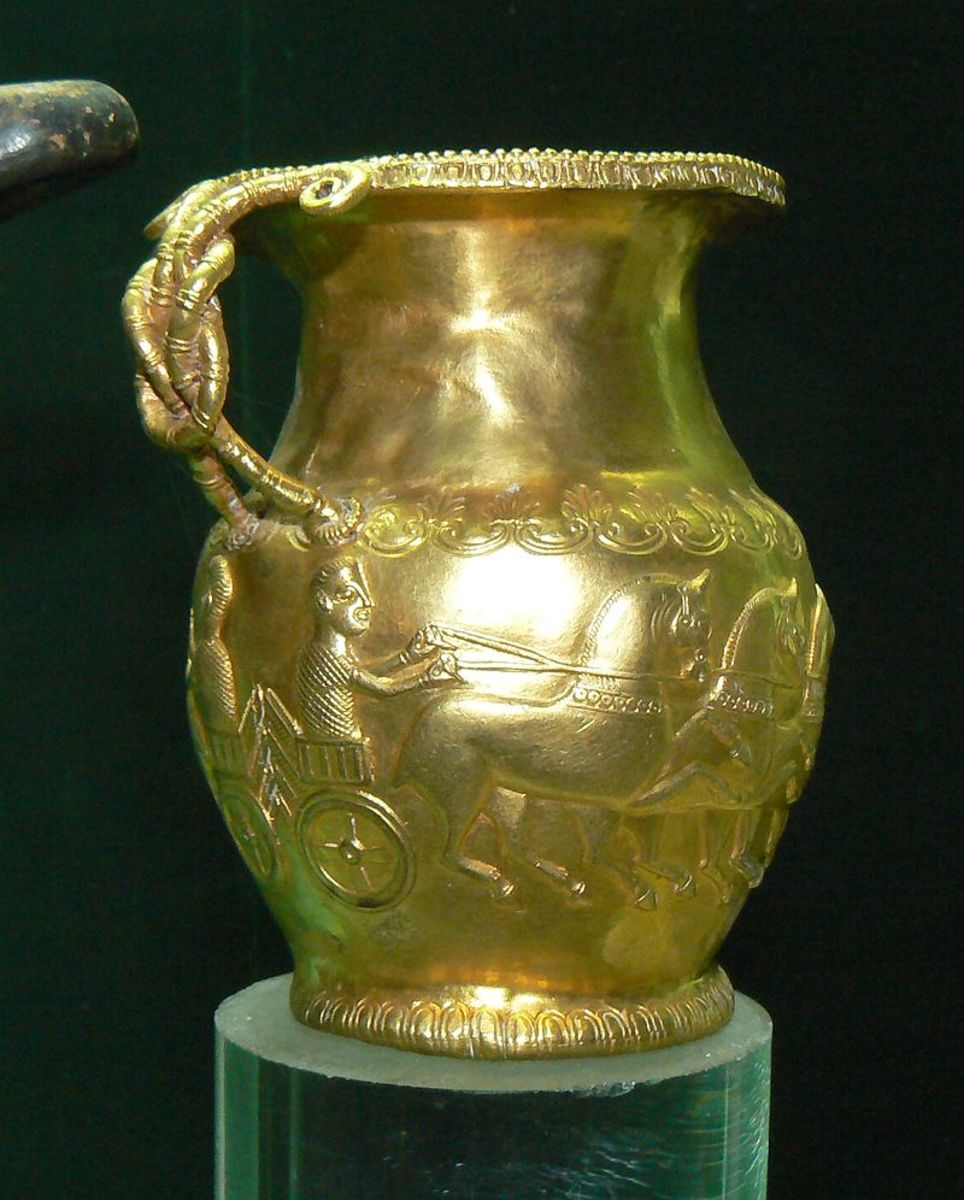Gold pitcher