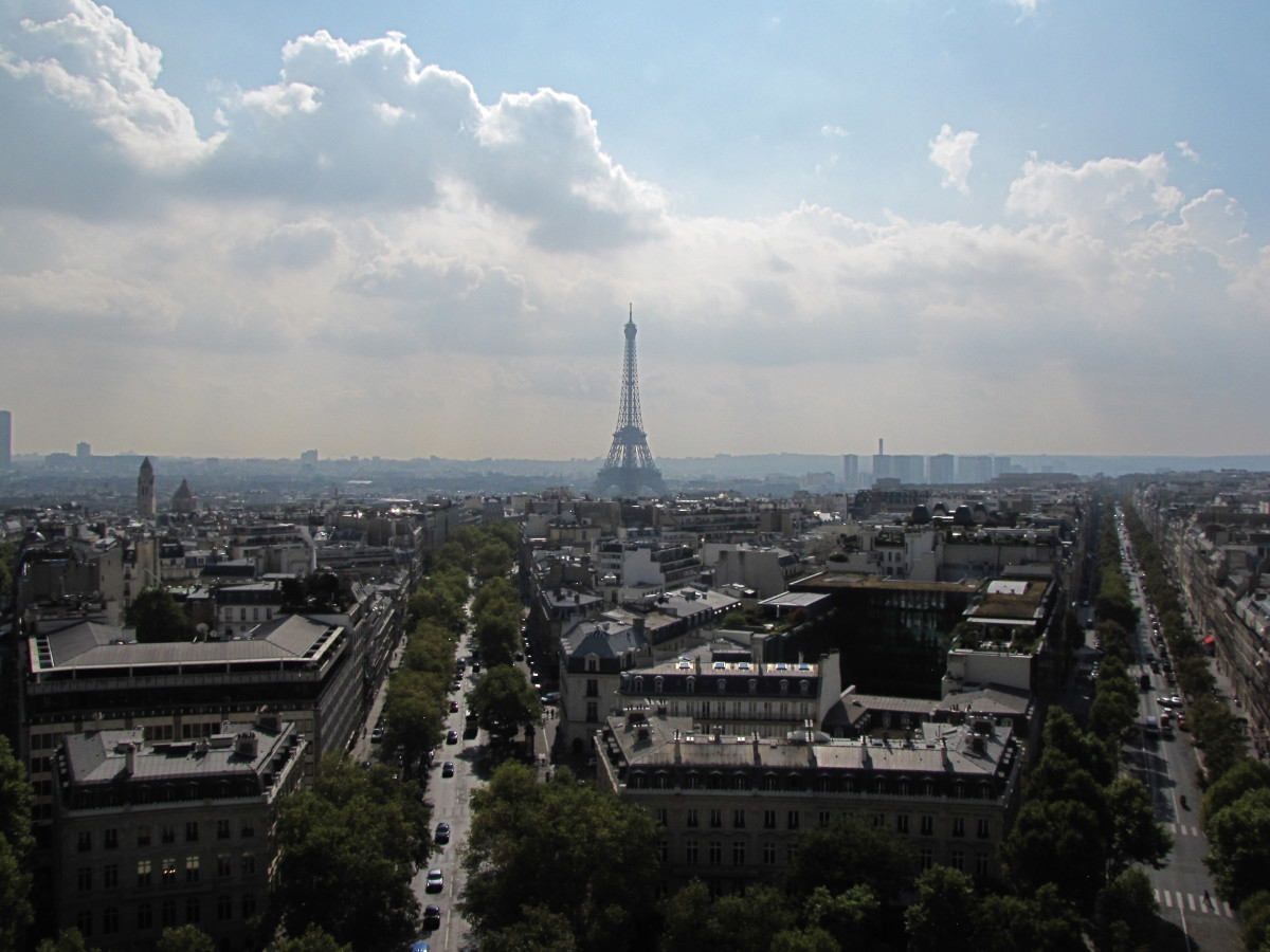 The Eiffel Tower from the Arc de Triomphe