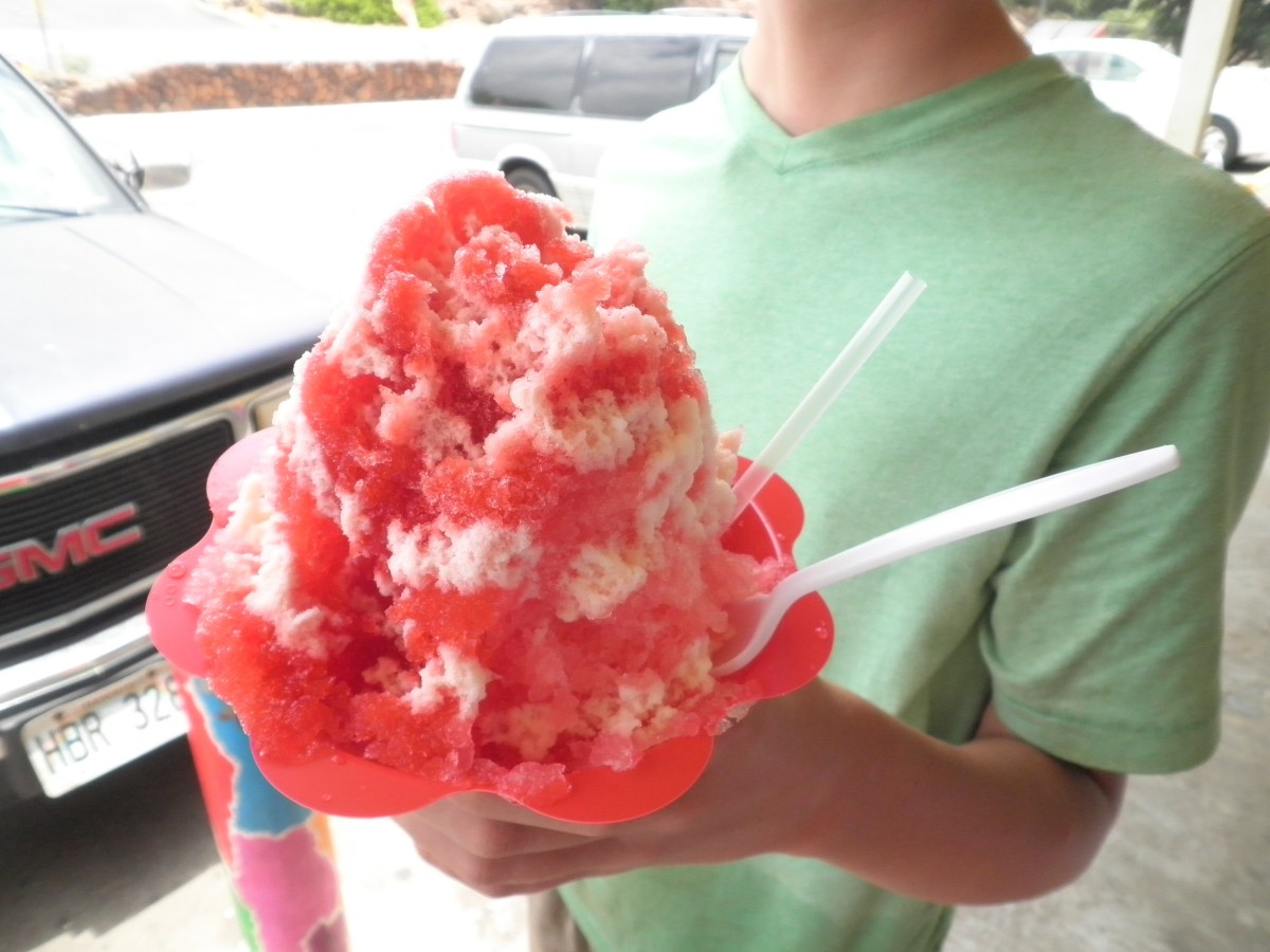 Shaved ice, a specialty of the Big Island