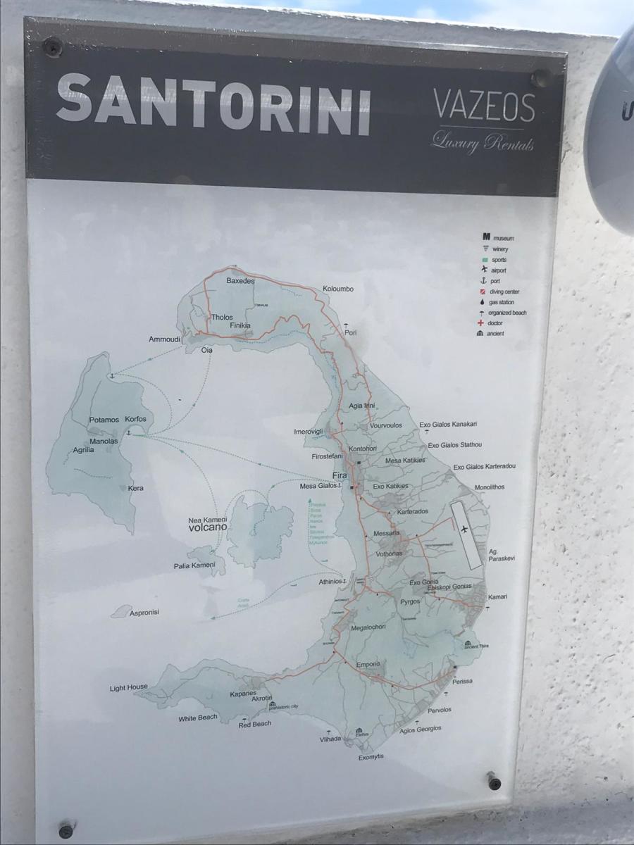 Map of Santorini 