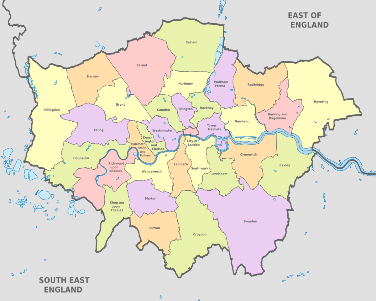 Map of London Districts
