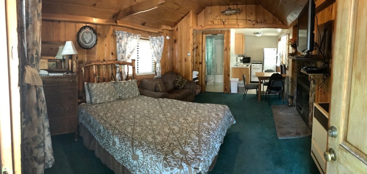 Our small cabin was the perfect size for two!