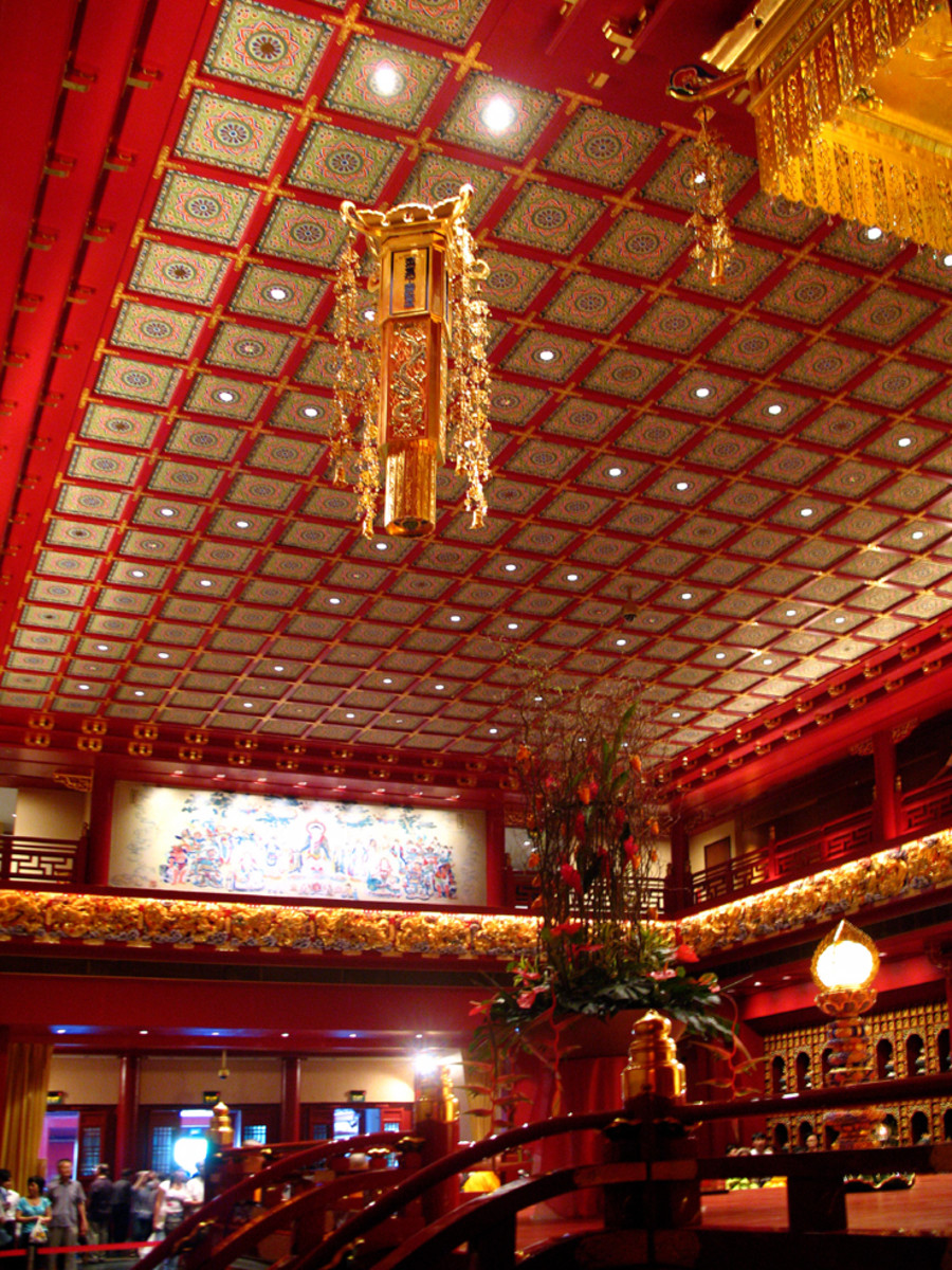 Hall of One Hundred Dragons, Buddha Gold Tooth Relic Temple, Singapore 