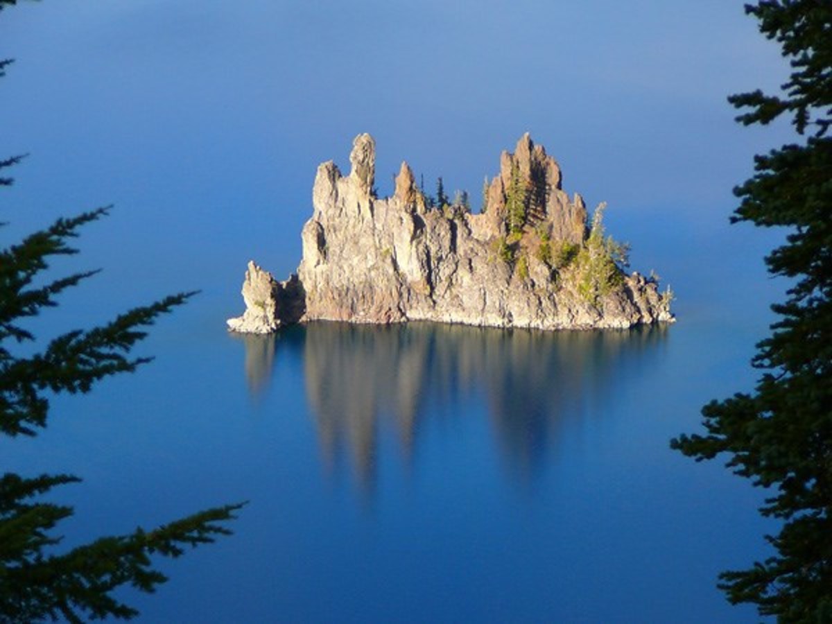 The Pirate Ship is one island formed after the eruption of Mount Mazama.