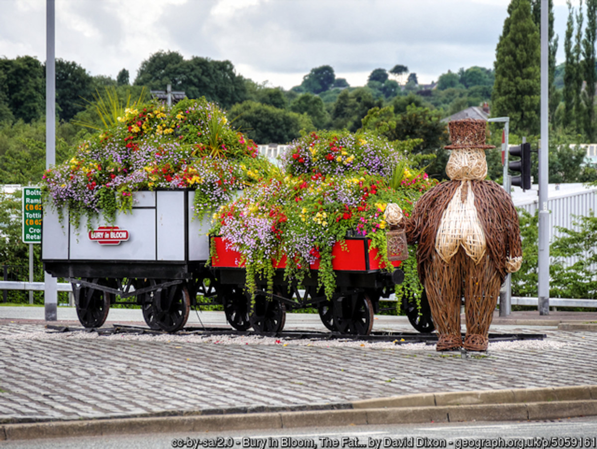 Famous floral display in Bury St Edmunds 