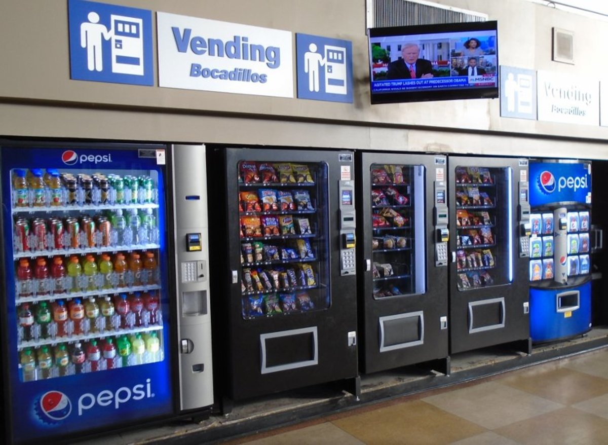 Make sure to bring some change so you can get your snack on at the vending machines. 