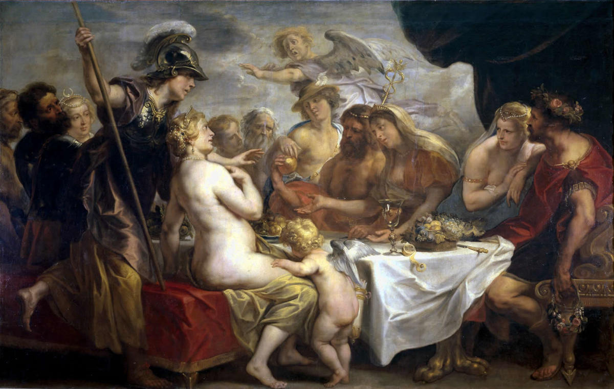 阿芙罗狄蒂开始了特洛伊战争由于不和的金苹果。
