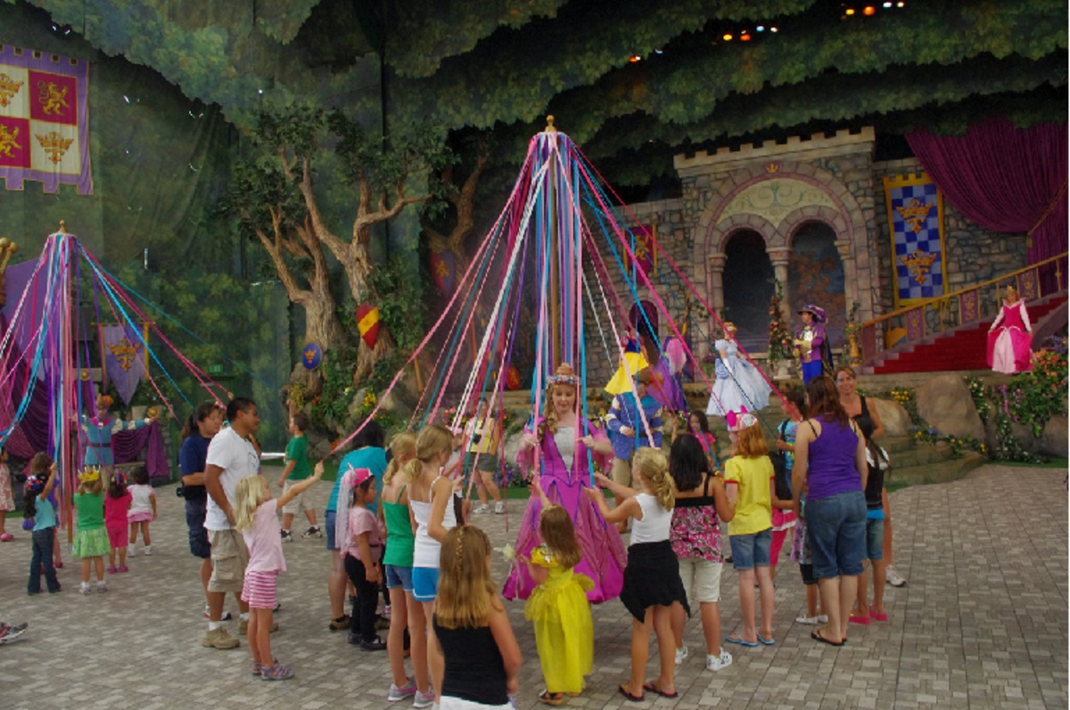 A Maypole is used to celebrate Beltane.