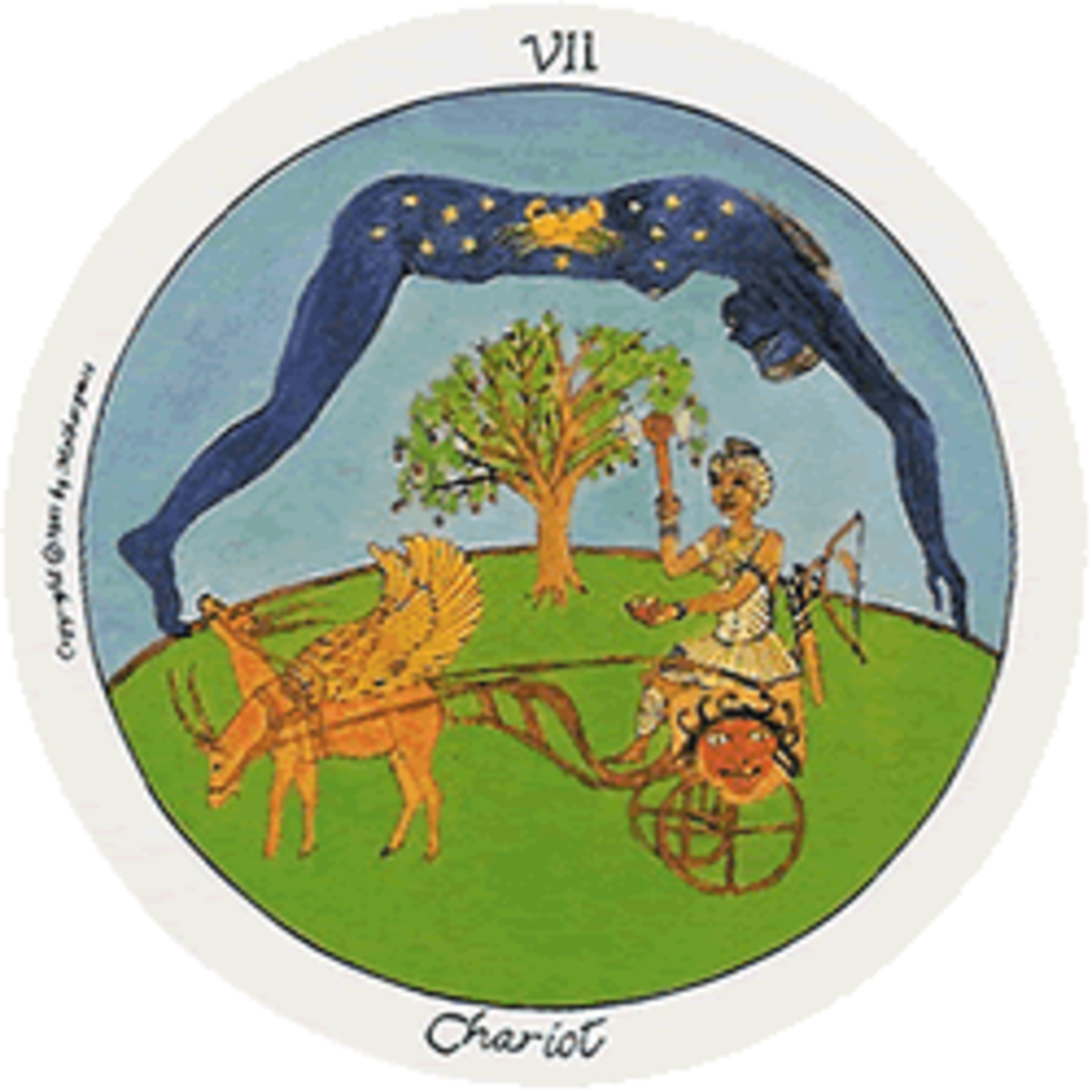 The Chariot in the Motherpeace Tarot