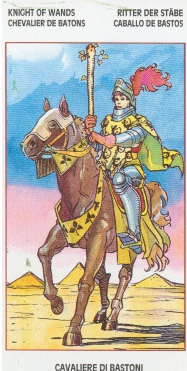 骑士的魔杖Lo Scarabeo Waite-De旧金山塔罗牌。