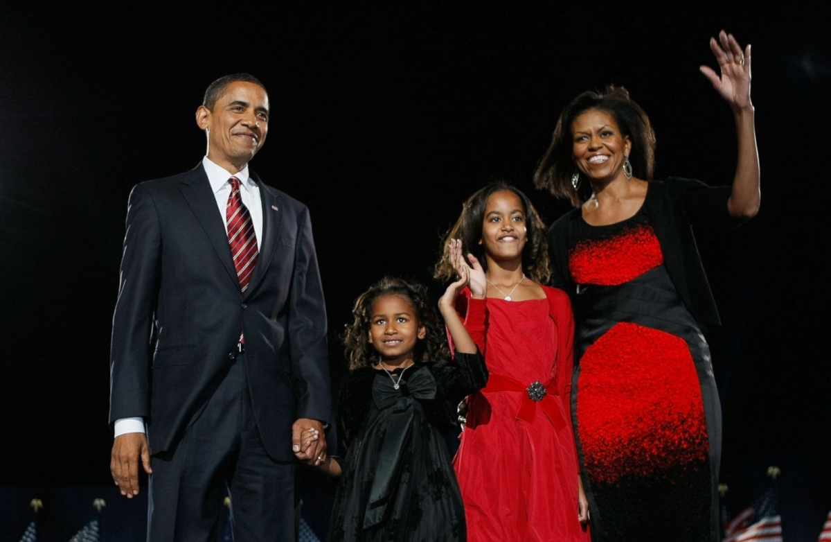 The Obama Family on Election Night 2008.