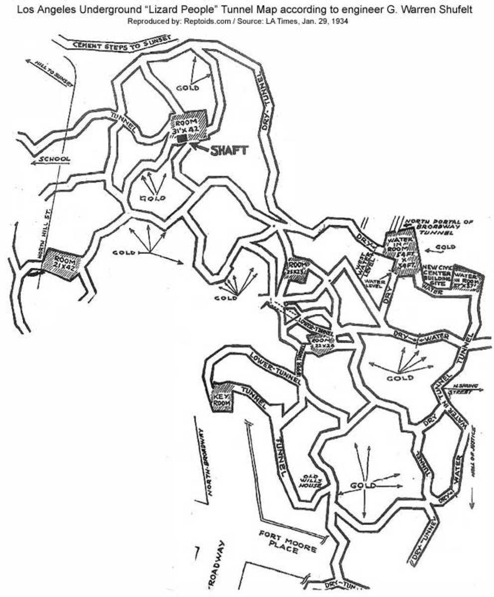 Shufelt's map, which was originally published The Los Angeles Times on January 29, 1934.