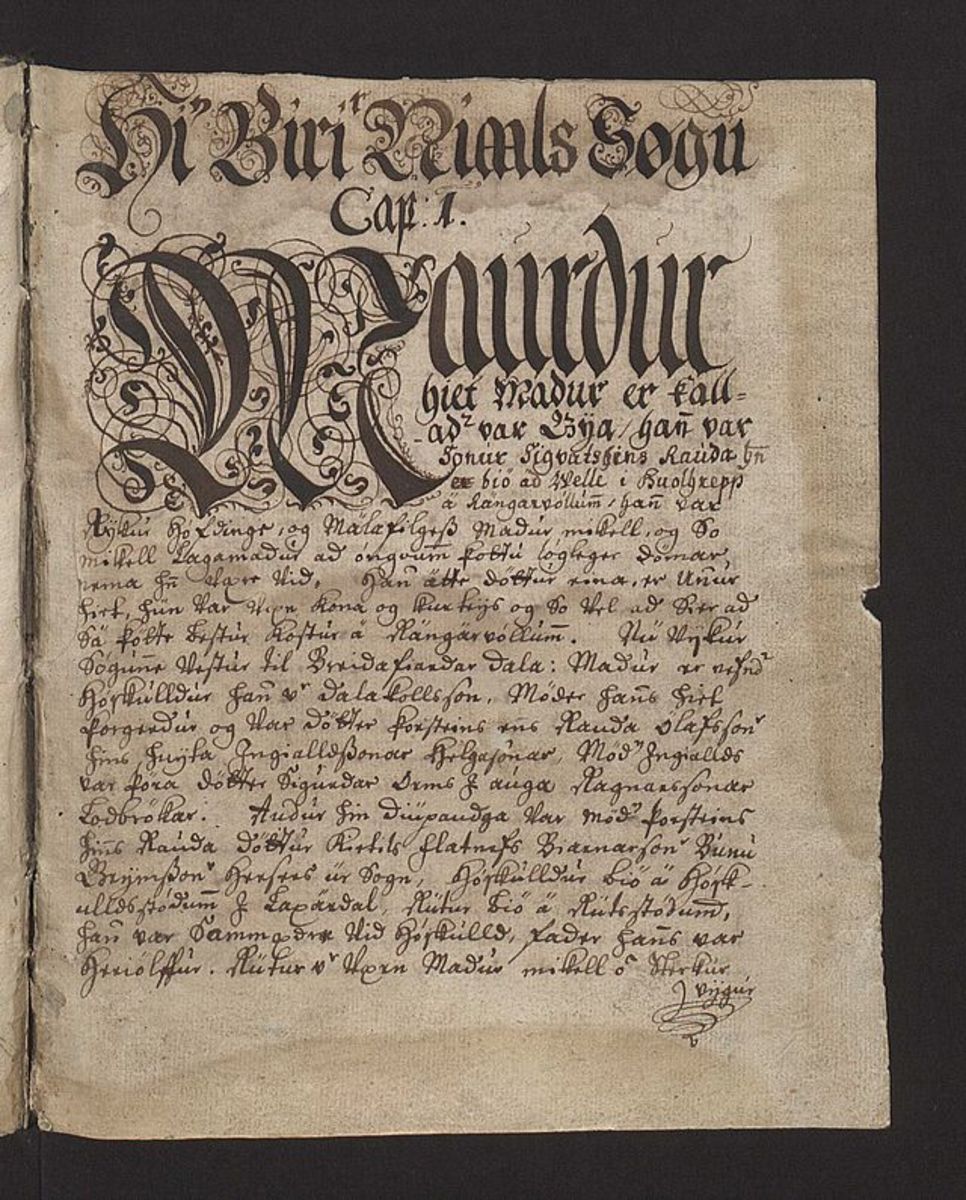 A page from Njál's "Saga"