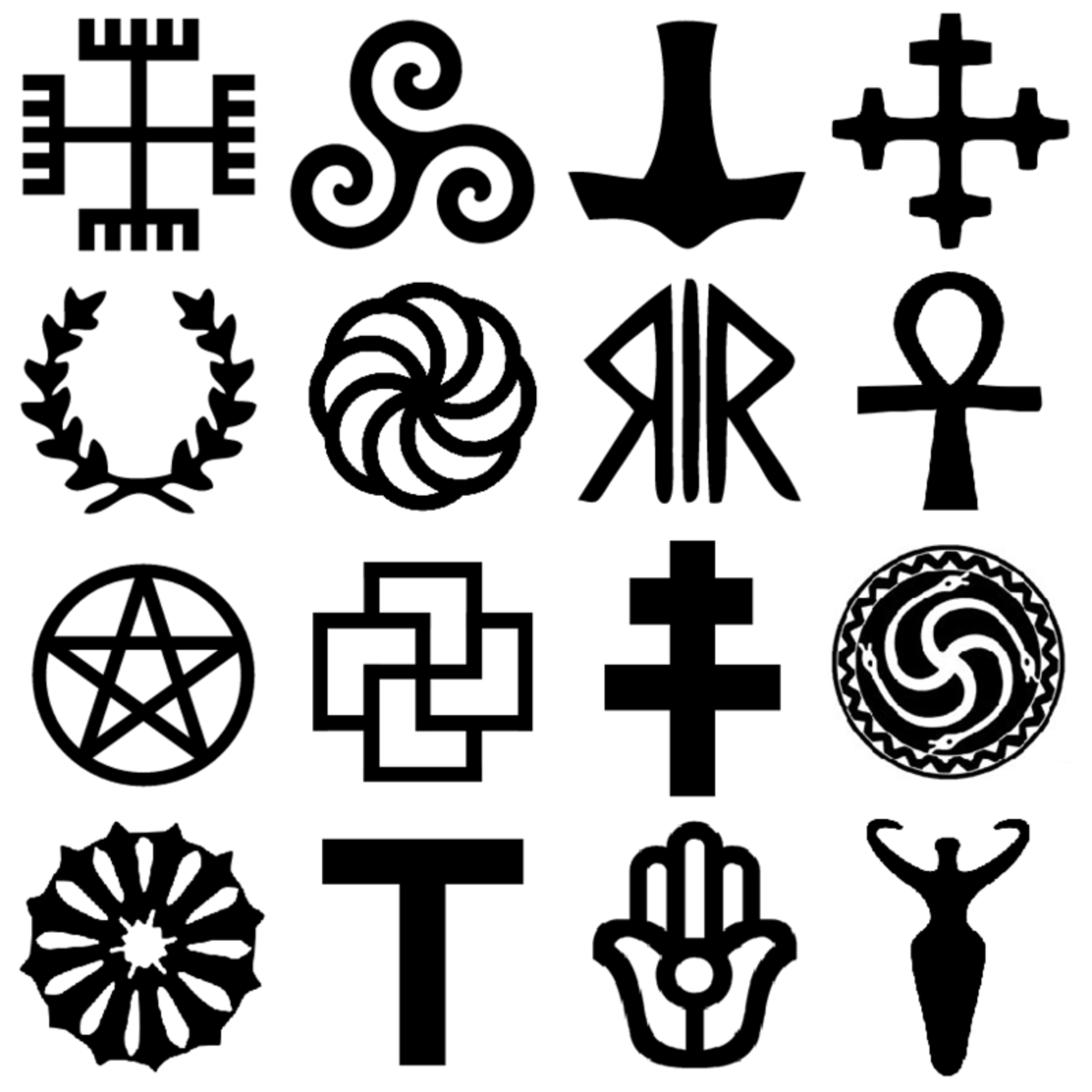 众多异教符号中的几个