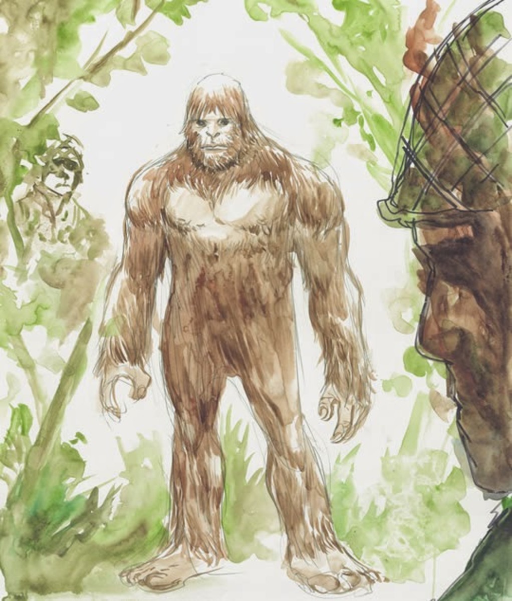 Drawing of a rock ape