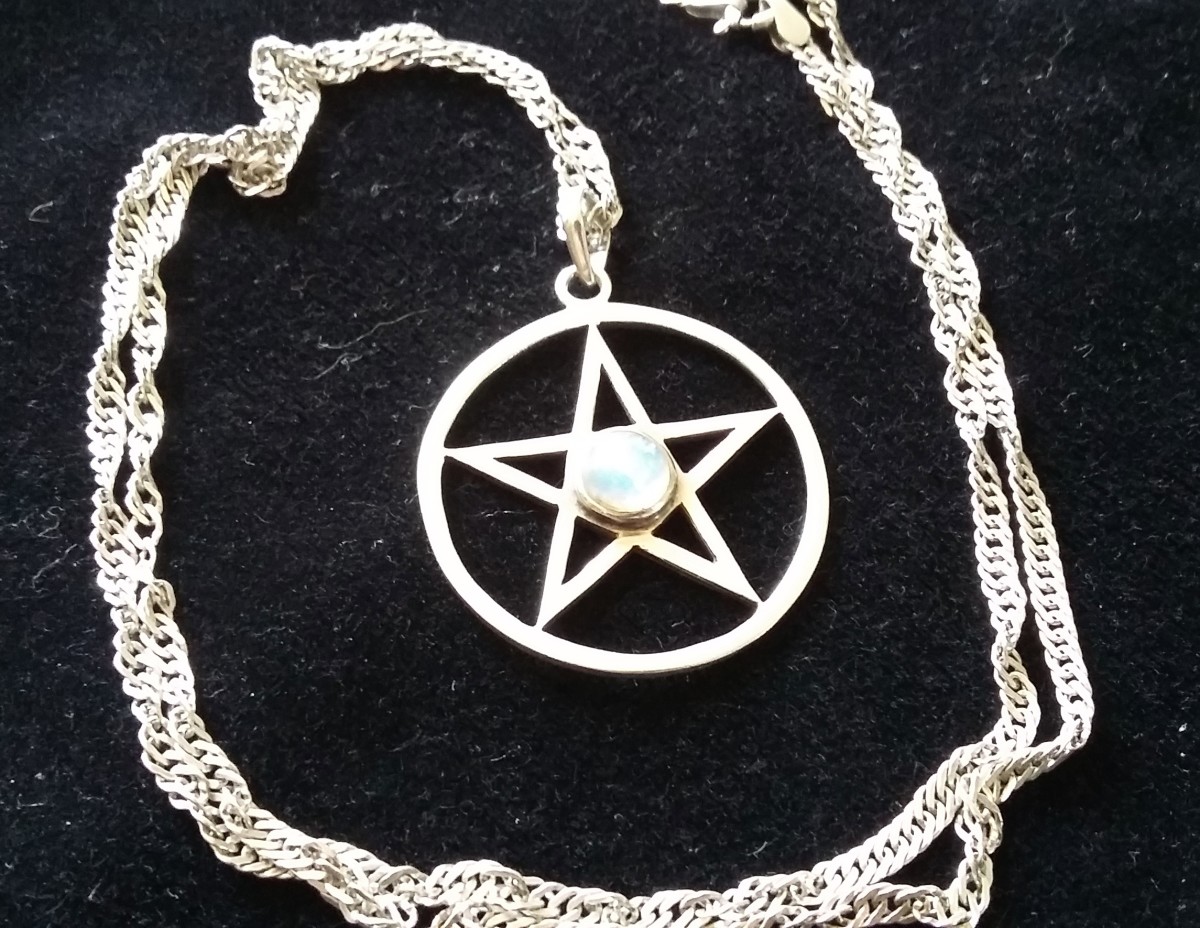 The pentagram, the star, represents the four directions/elements presided over by spirit (universal energy). 