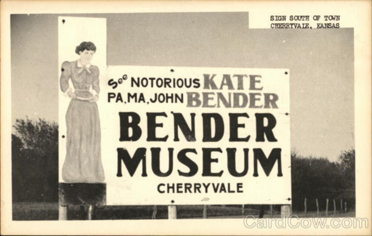 A billboard advertising the Bender Museum.
