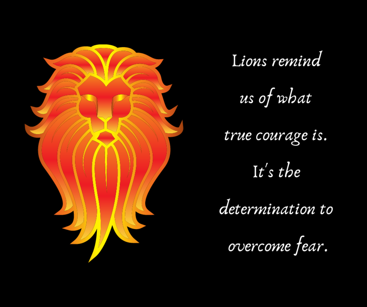 狮子是强大的勇气的象征。