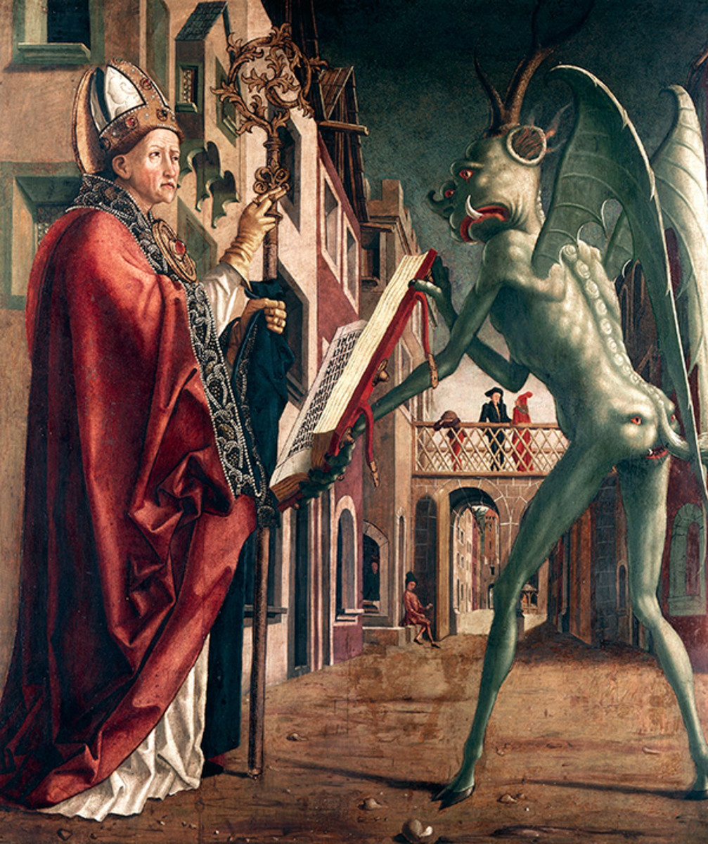 圣沃尔夫冈和魔鬼(迈克尔·帕彻1435-1498)