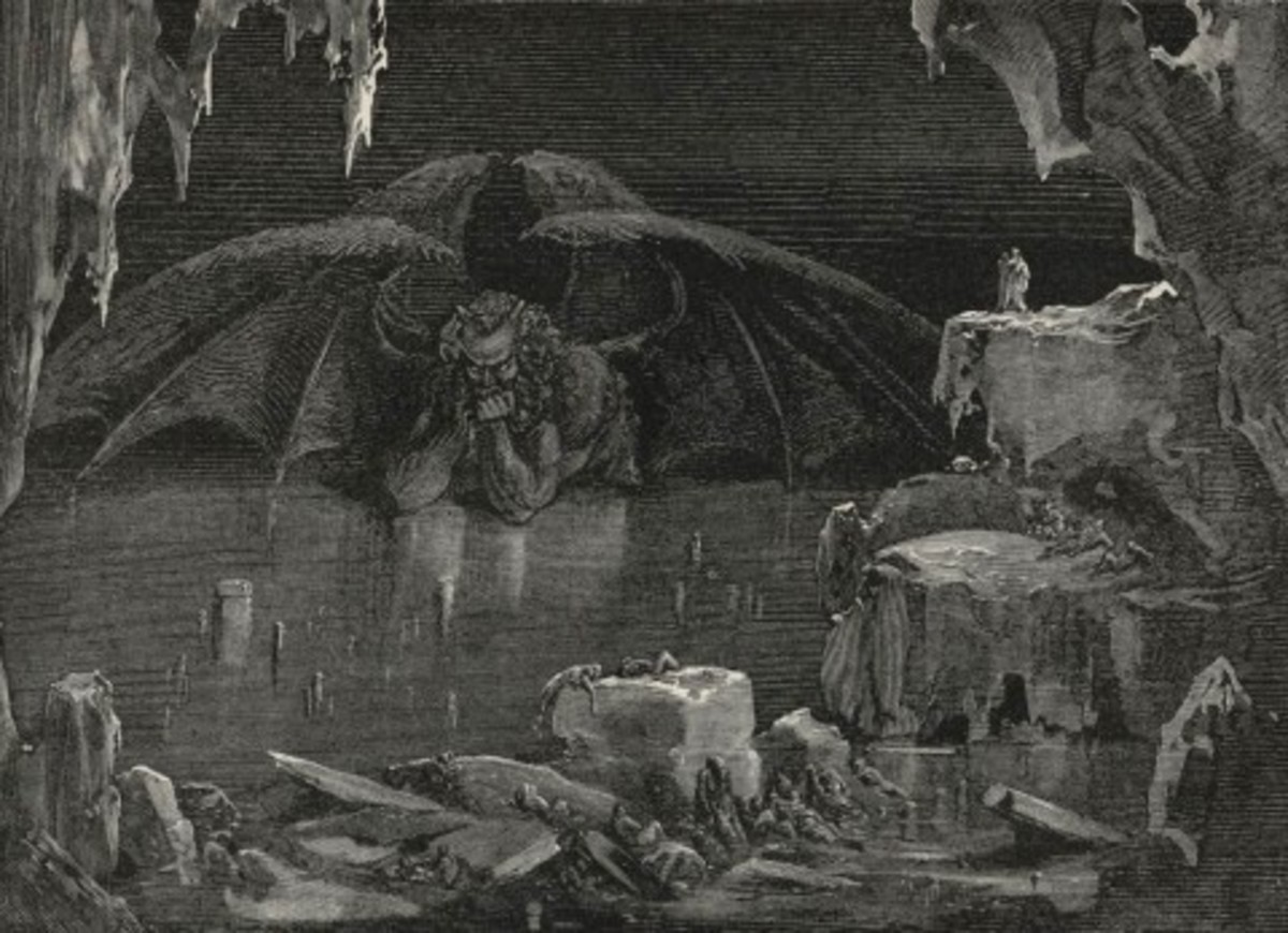 但丁《神曲》中的撒旦(Gustave Dore 1832-1883)