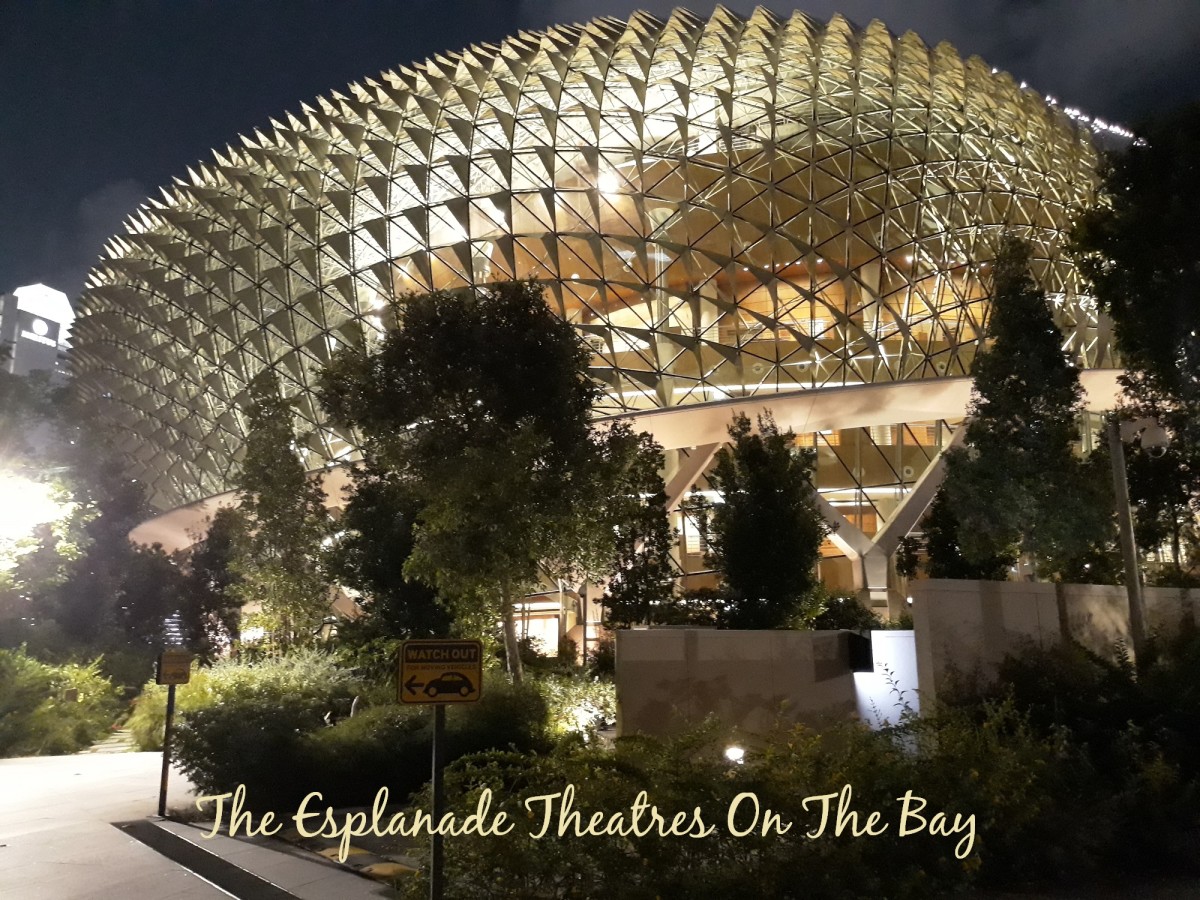 The Esplanade, a.k.a. "The Durian" looks stunning at night.