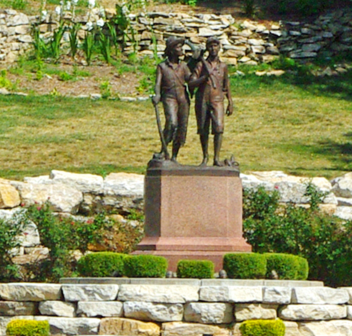 The 1926 Tom and Huck Statue located at North and Main Street, below Cardiff Hill, is also a Museum property