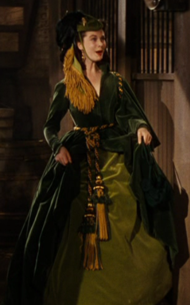 Скарлет Охара в зеленом платье