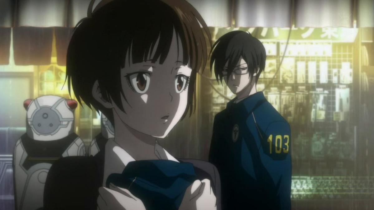 In "Psycho-Pass", the enforcers use technology to determine who is a potential threat. 