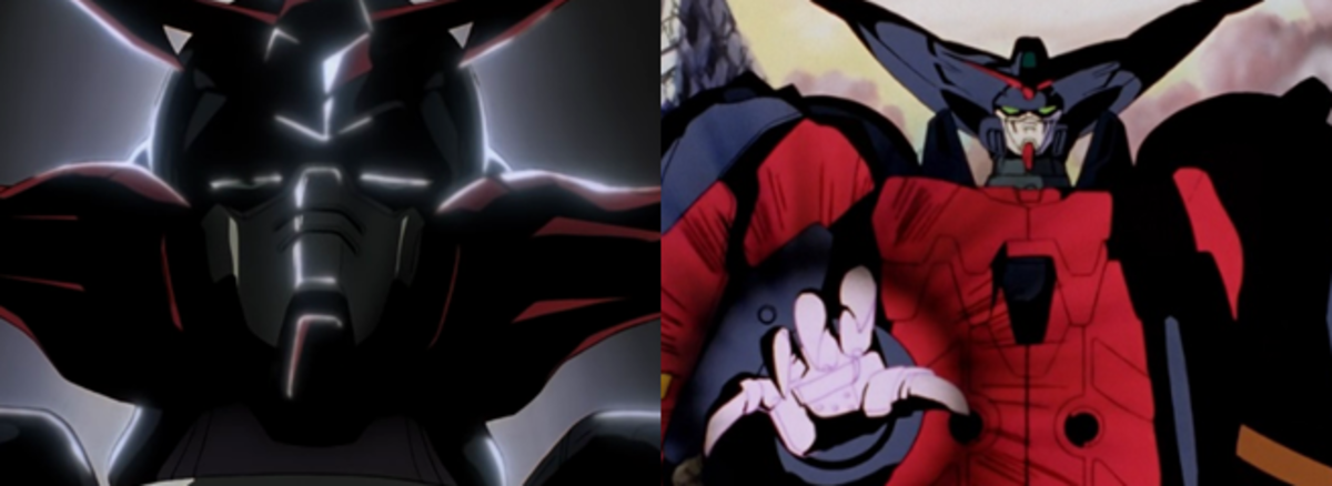 Gundam Epyon (left) and Master Gundam's (right) first appearances.