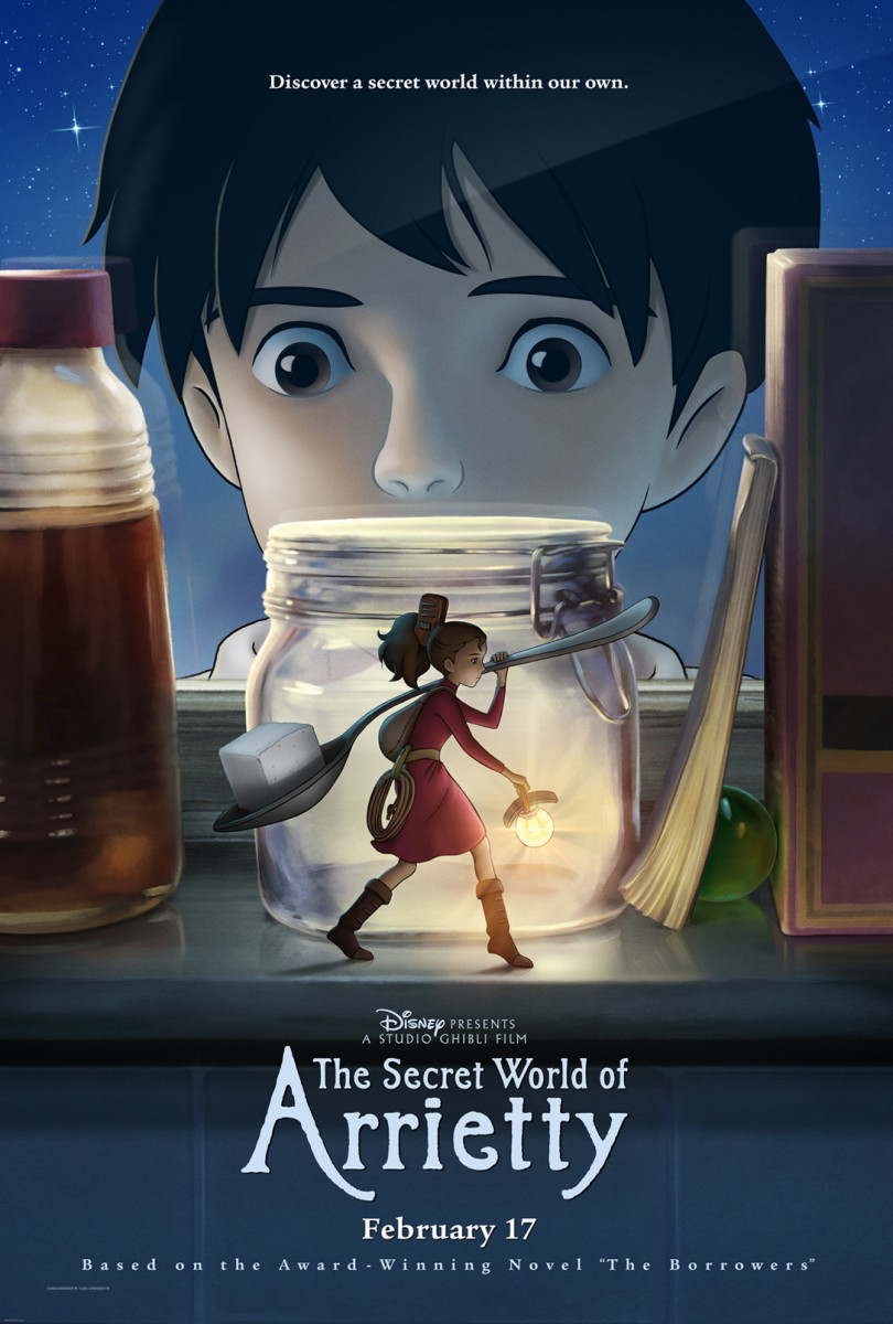 Directed by Hiromasa Yonebayashi and animated by Studio Ghibli, The Secret World of Arrietty is a 2010 Japanese animated fantasy film.