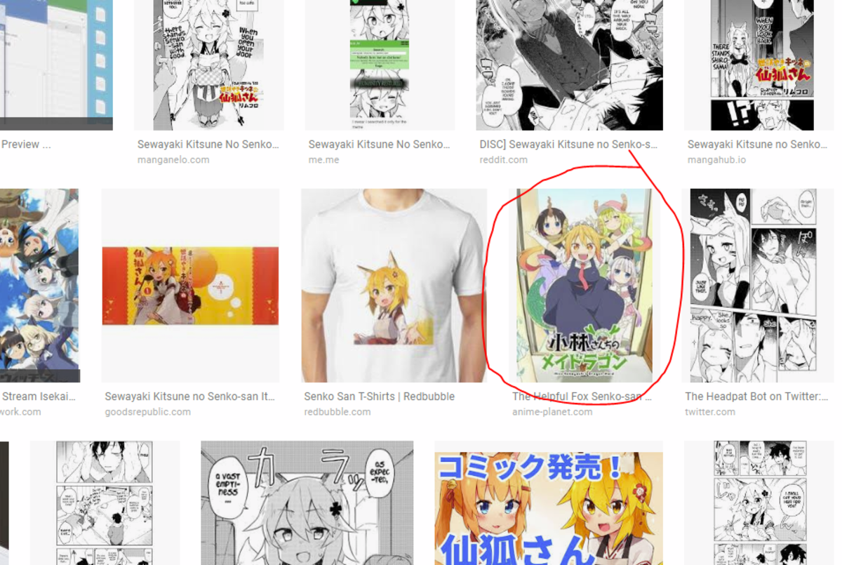 Also the fact that Kobayashi shows up in the image results for Senko-san doesn't bode well.