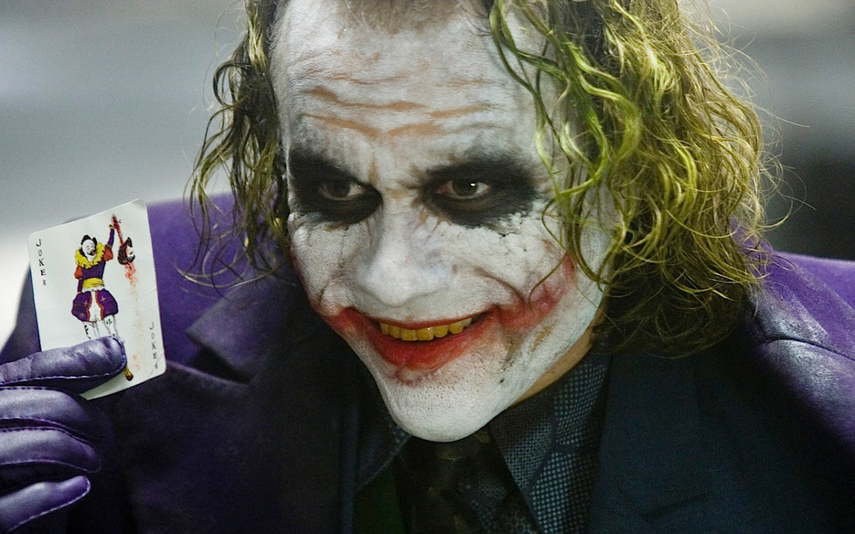 Heath Ledger as The Joker.