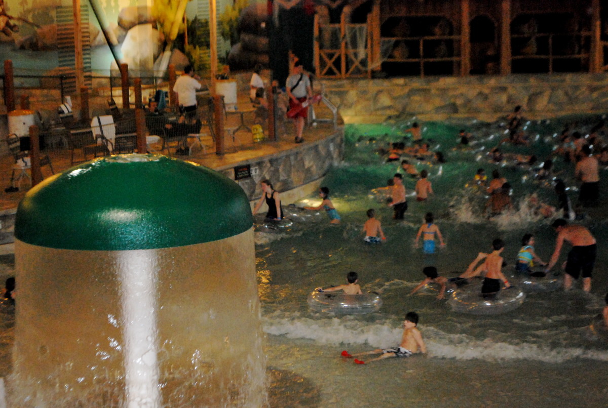 Fun galore at the indoor waterpark.