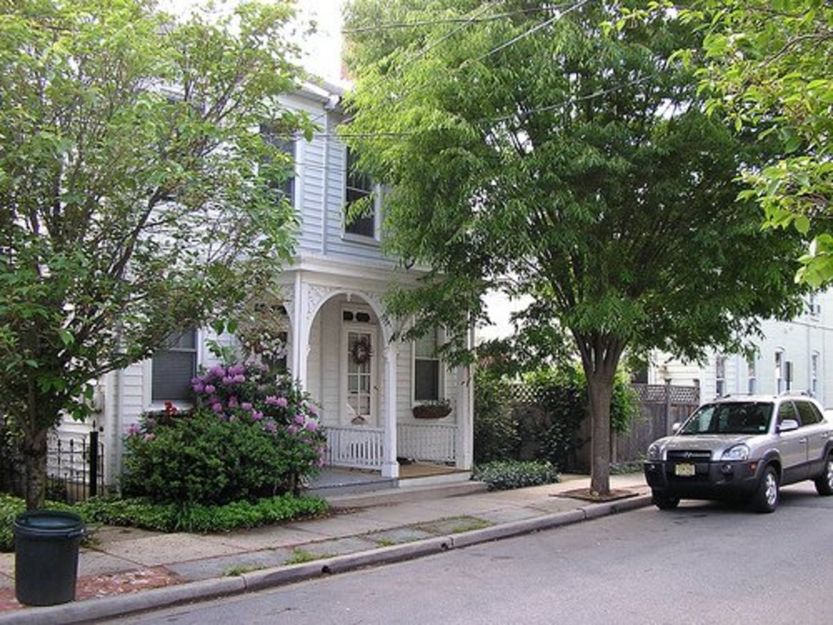 A typical residential street in Lambertville