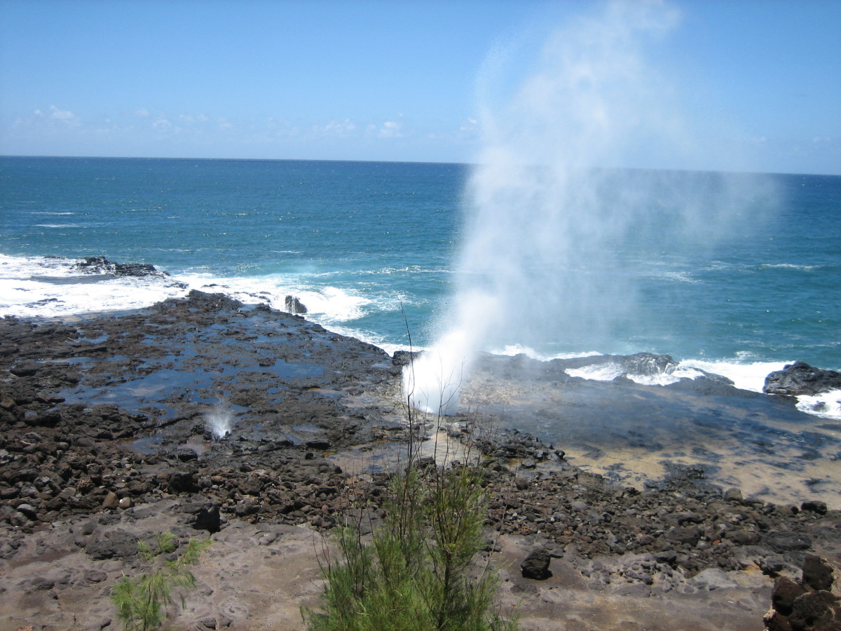 Spouting Horn on the East Coastline of the island