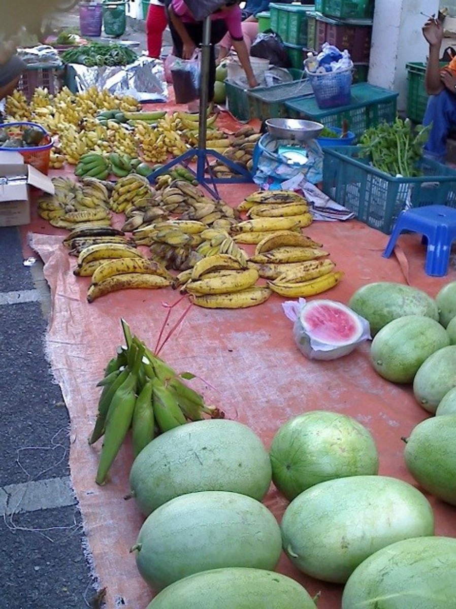 A native stall at the Sunday Market