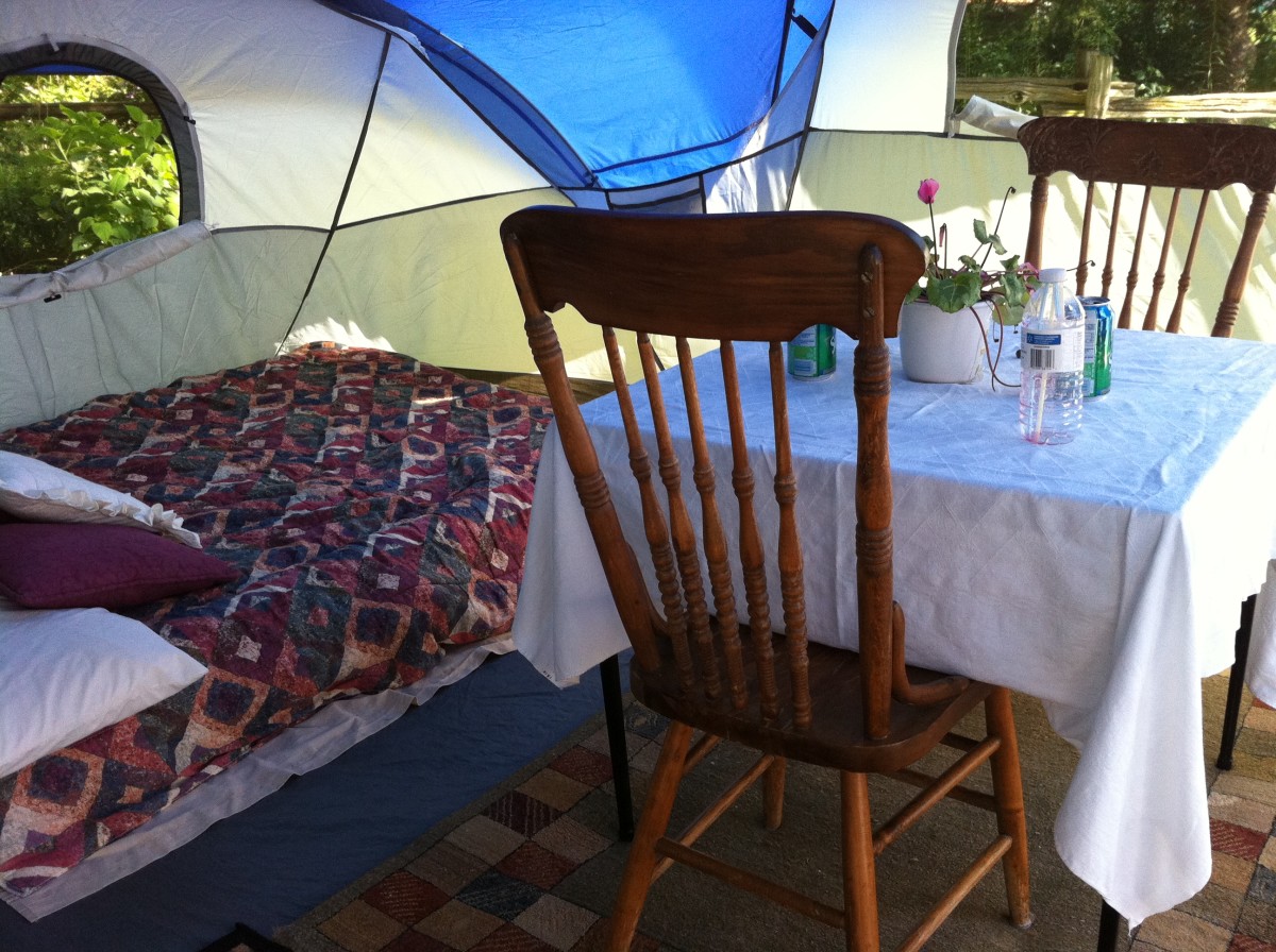 Backyard camping