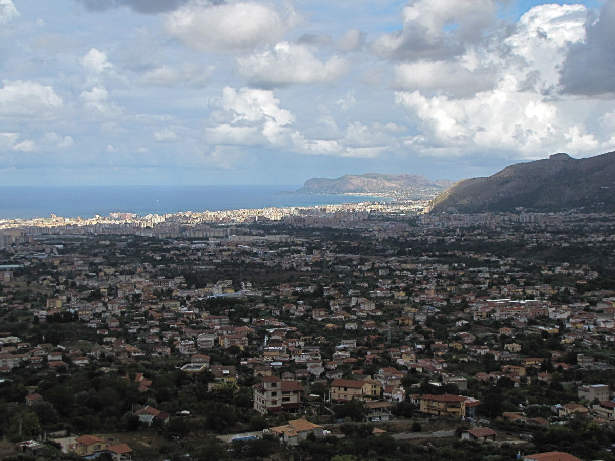 View of Palermo from the rooftop terrace.