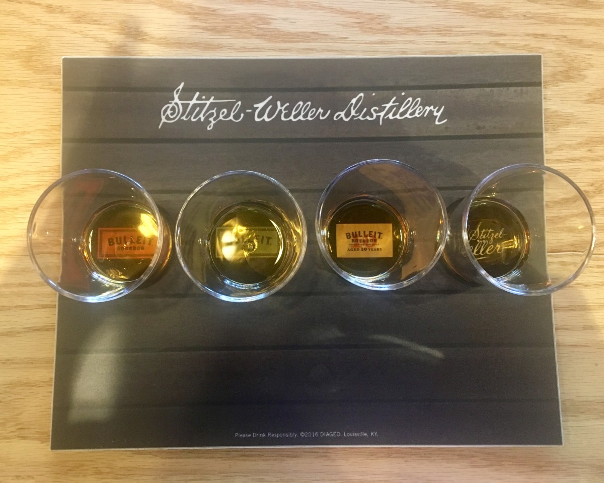 Bourbon-tasting at the end of each tour