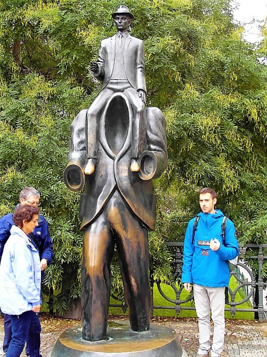 Kafka statue, Prague.