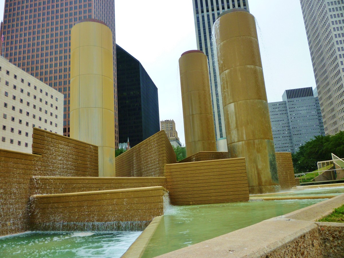 Tranquillity Park in downtown Houston