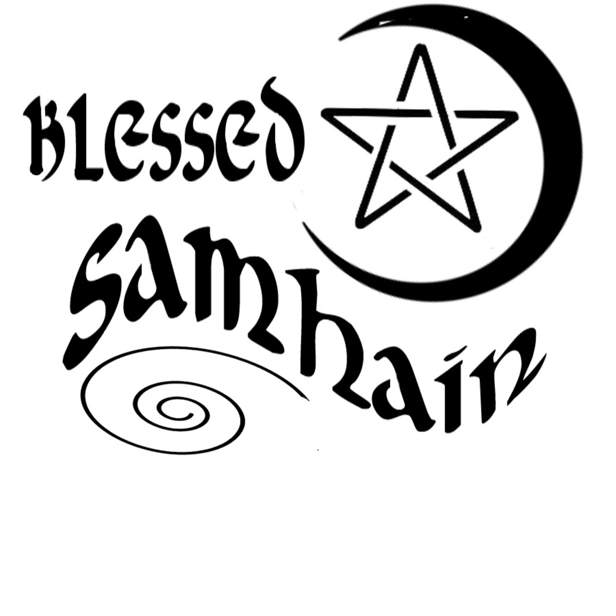 为祝福的Samhain南瓜模板