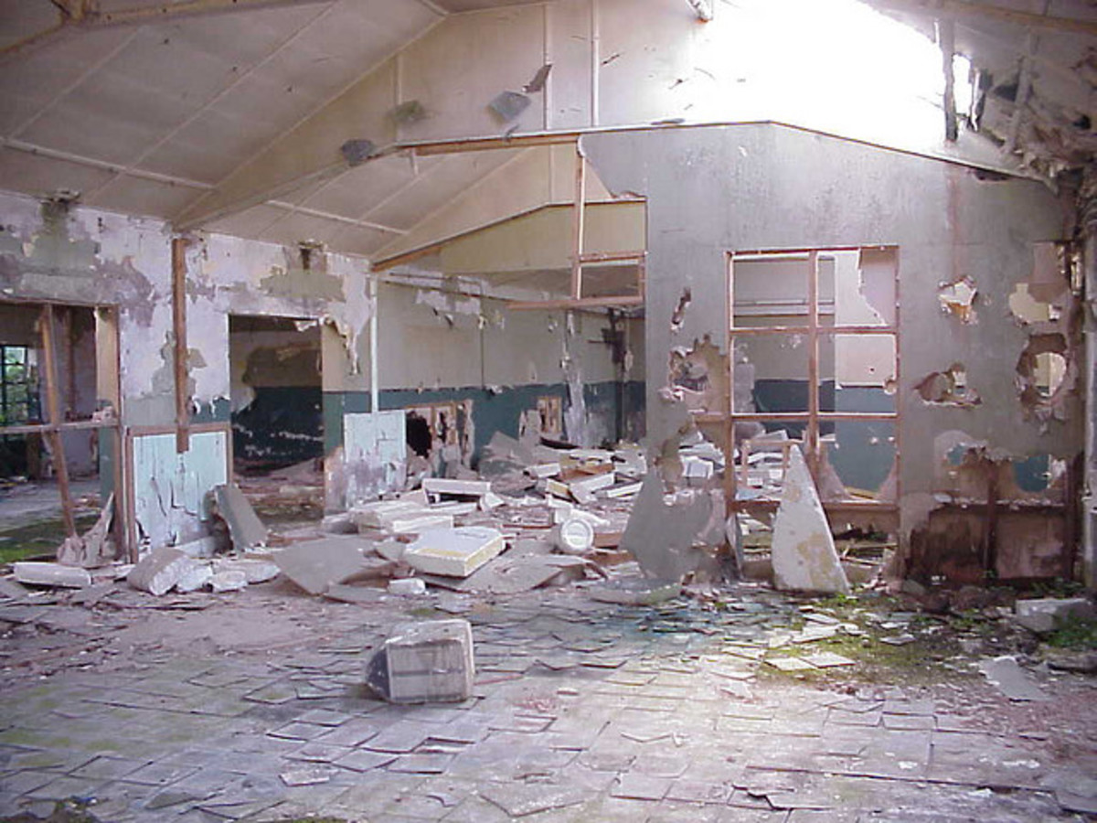 Ghostly and at peace. The remains of hospital life