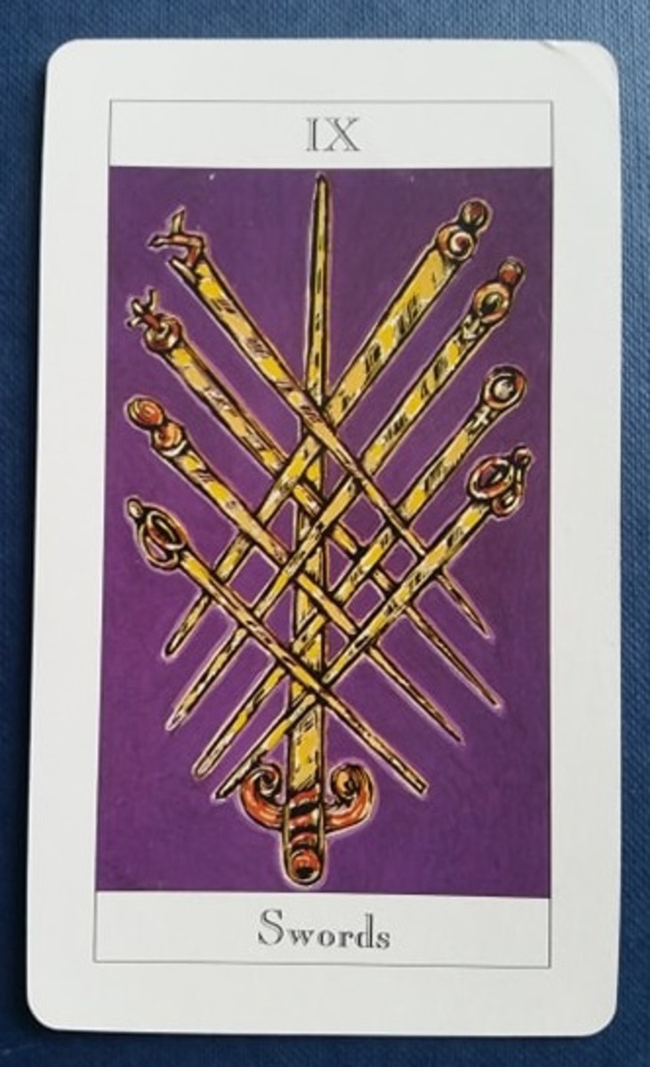 The Nine of Swords from my Tarot deck
