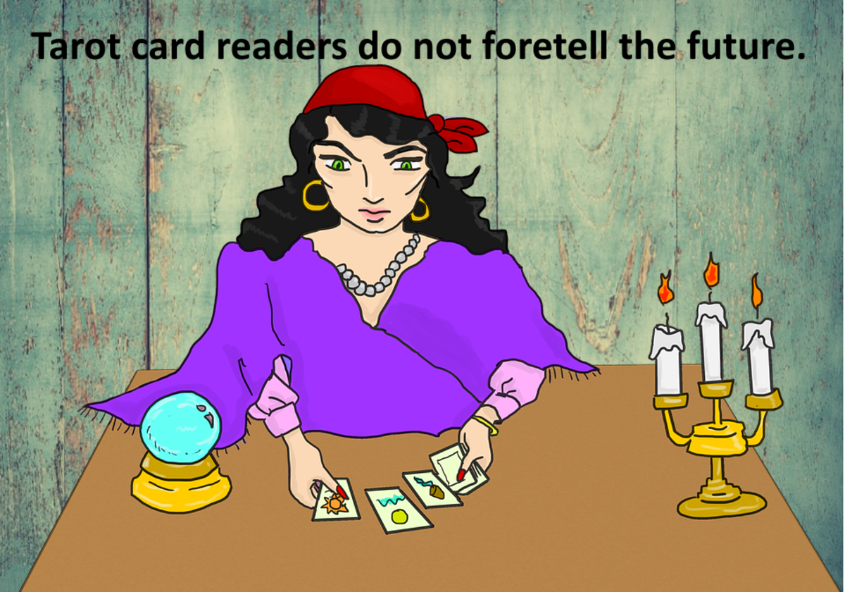 Tarot cards to not predict the future. They use human projection and archetypes to figure out what is going on inside.