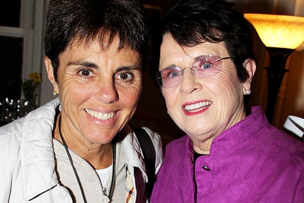 Billie Jean King (right) with her partner, Ilana Kloss